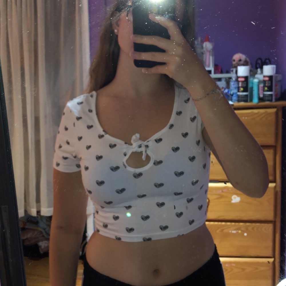 white crop top